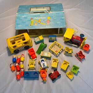 Fisher-Price Lot Nursery School 929 Toot-Toot 643 with assorted accessories